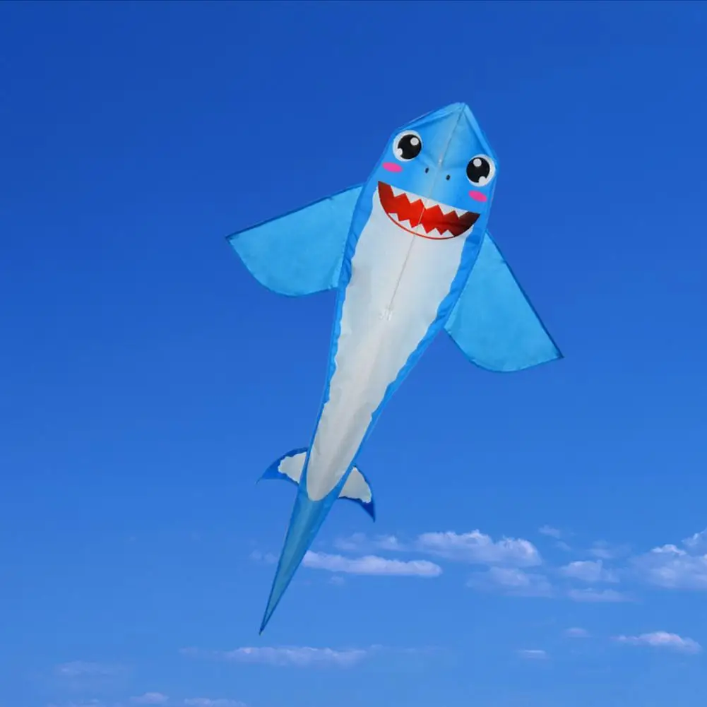 Large Kite Cartoon Kite Shark-shaped Cartoon Animal Kite for Kids Adults Lightweight Easy to Fly Large Size Recreational Flying