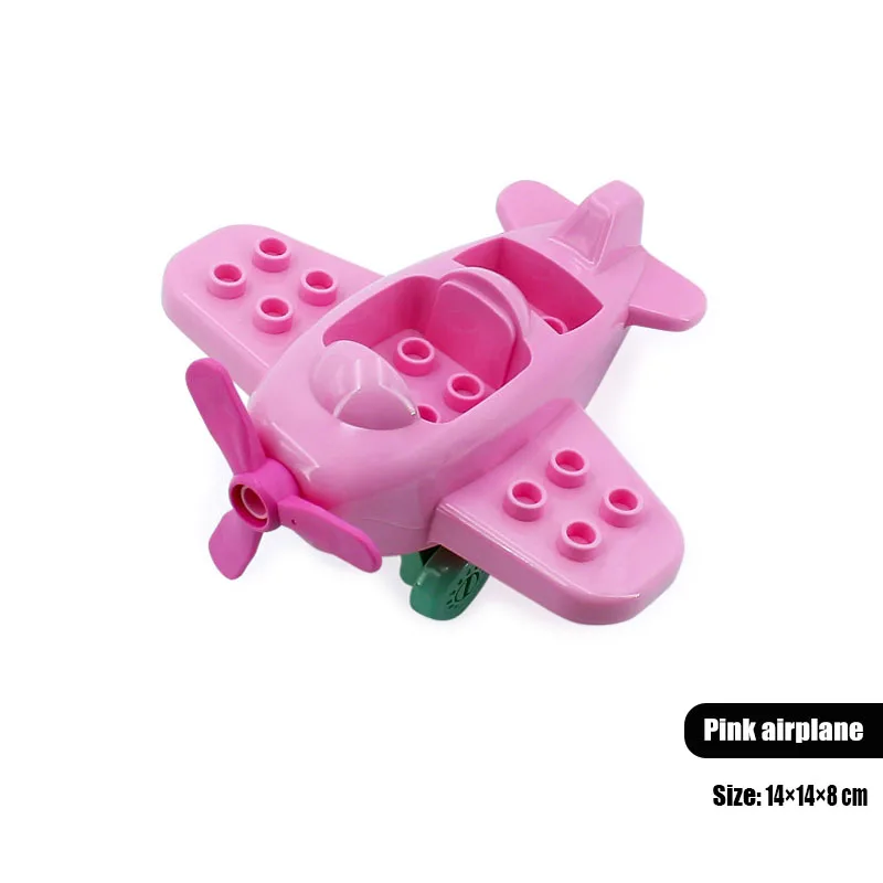 Trailer Auto Motor Boot Grote bouwstenen Collocatie Voertuigaccessoire Kid DIY Speelgoed Compatibel met Duploed Set Gift