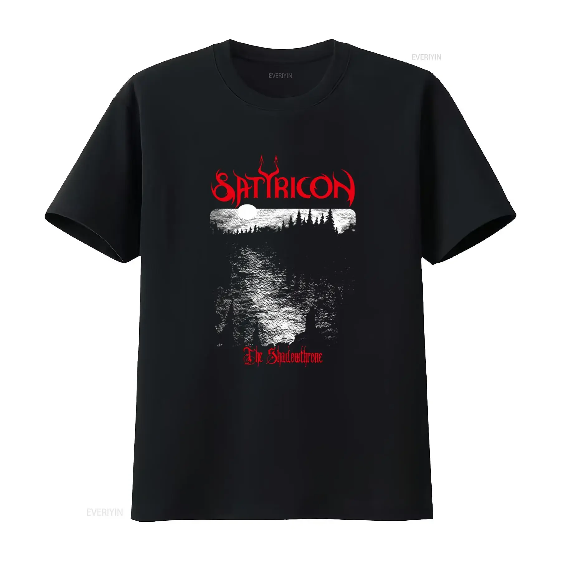SATYRICON The Shadowthrone T Shirt Perfect for Metal Fans and Concert Attendees vintage Washed Stylish Soft Breathable