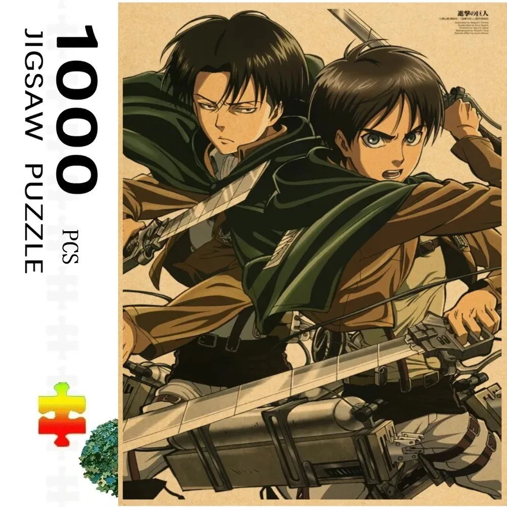 Adult Jigsaw Puzzle 500/1000 pcs Puzzle  High Quality Vintage AnimePaper Puzzle Decorative Painting Exercise Brain Thinking