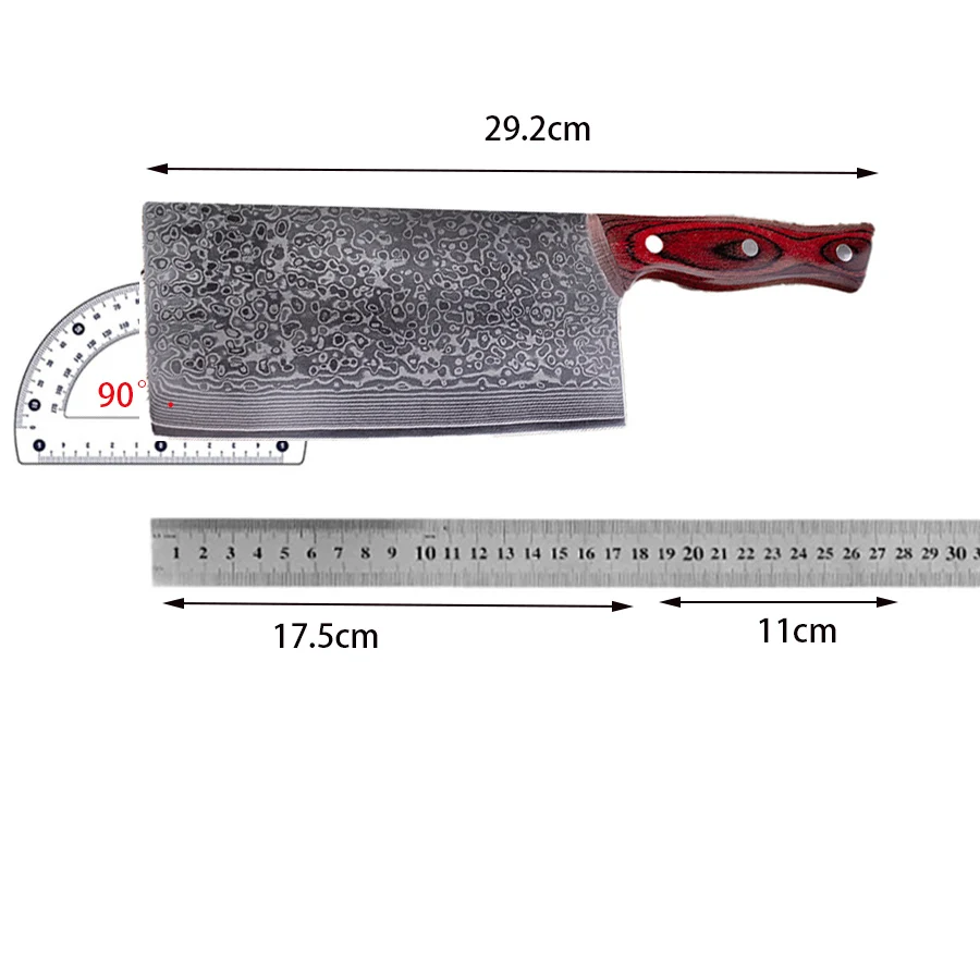 6.9 Inch Slicing Knife 67-layers Damascus Steel 10Cr15CoMoV Blade Wood Handle Sharp Chef Cleaver Kitchen Knives Cooking Tools