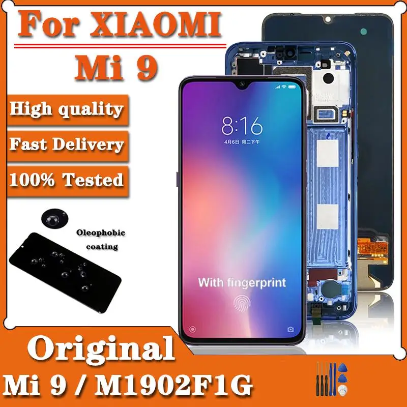 

ЖК-дисплей Super Amoled для Xiaomi MI9 MI 9 M1902F1G, сменный сенсорный экран для Xiaomi mi9