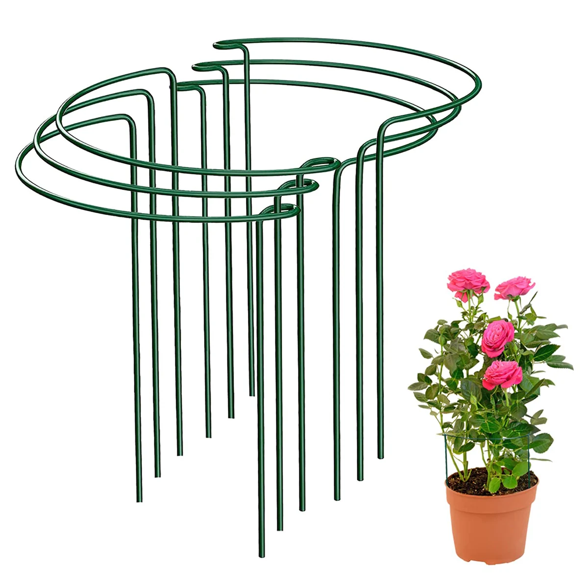 

6/8/10pcs Metal Plant Support Stakes Plant Climbing Support Frame For Garden Keep Flowers Vegetable Growth Fixed Rod 2025 Spring