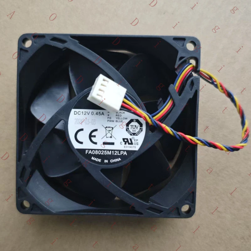 L... 1PCS New  for Cooler Master FA08025M12LPA DC12V 0.45A 4-Wire Cooling Fan#QW