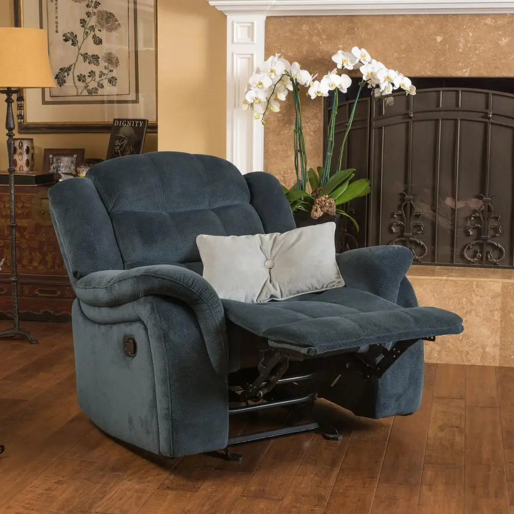 Christopher Knight Home Staalgrijs Pluche Zweefvliegtuig Fauteuil Oversized Klassiek Comfort Duurzaam