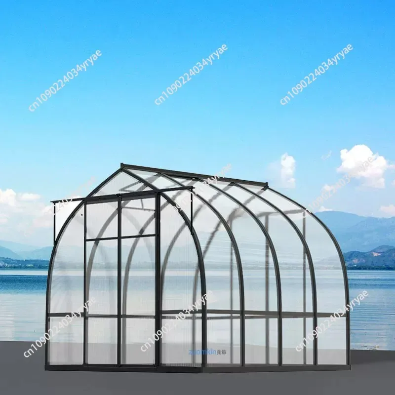 Large PC board greenhouse aluminum alloy skeleton insulation shed household vegetable planting greenhouse walk-in insulation she