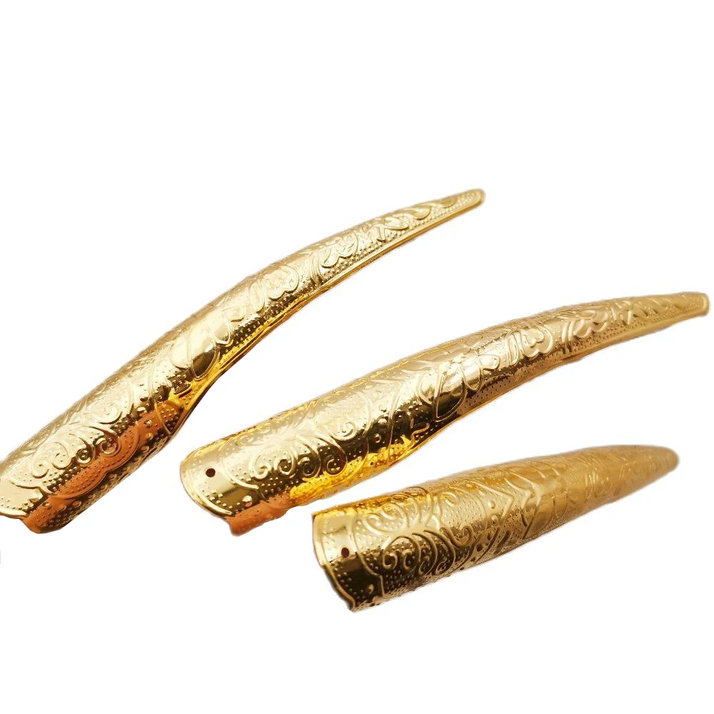 10Pcs Ancient Costume Metal Queen's Finger Gloves Nail Rings Set Knuckle Finger Ring Finger Tip Protection Belly Dance Accessory