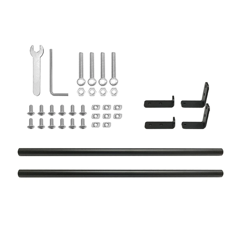 DT21 3D Printer Supporting Pull Rod Kit, Aluminum Alloy Tie Rod Set, for Creality for Ender-3 Series, Black, 1 Pack