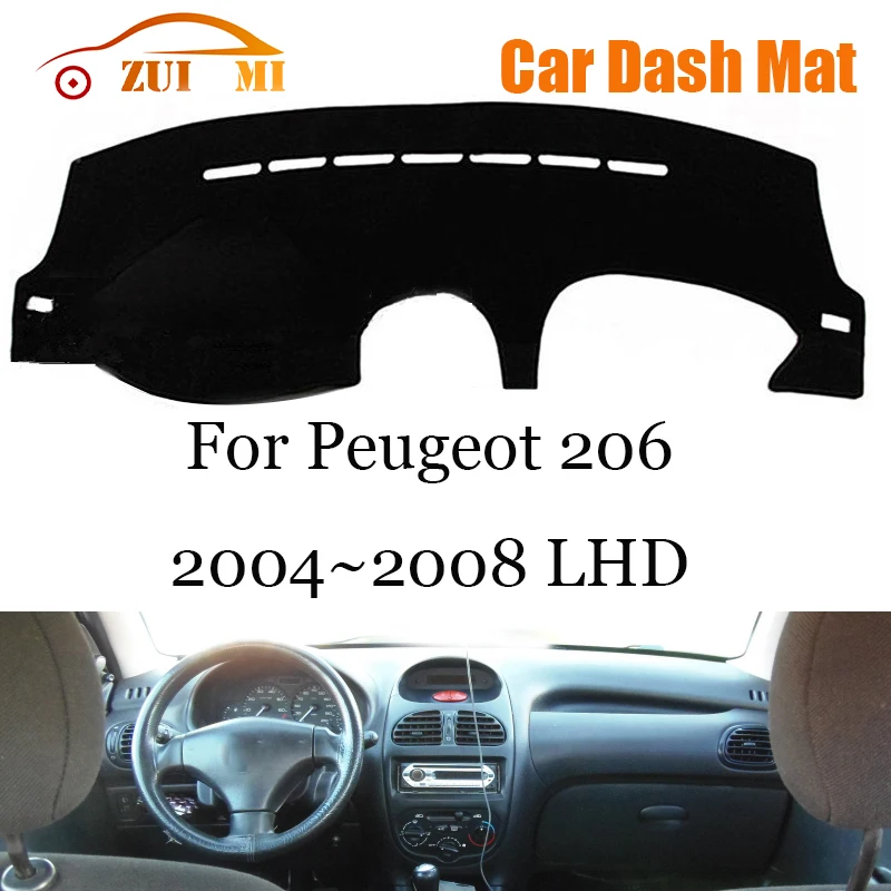 

ZUIMI Dashboard Cover Dash Mat Dashmat For Peugeot 307 206 LHD RHD Dash Board Cover Pad Sun Shade