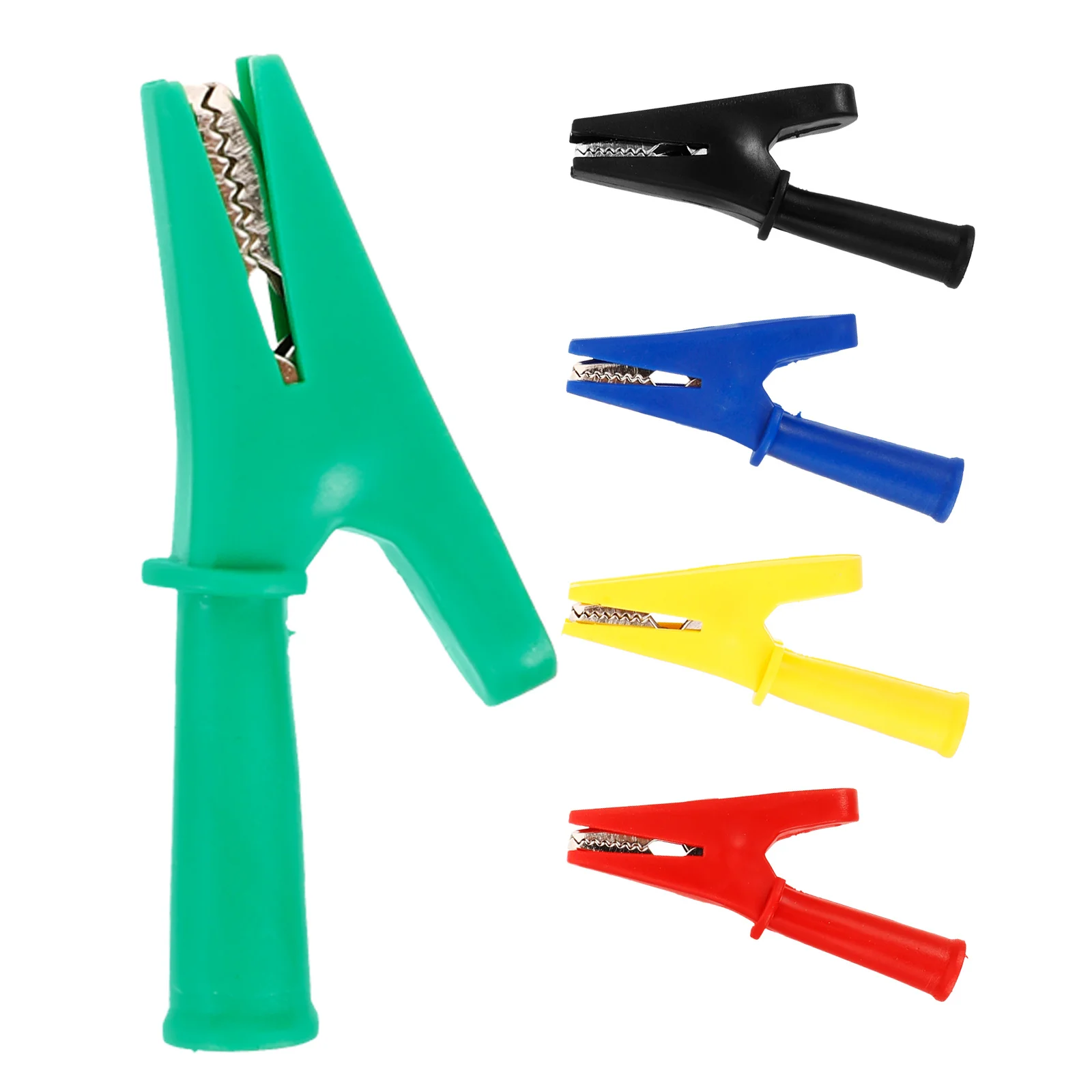 

5 Pcs Power Supply Alligator Clips Clamp Nickel-plated Copper Heavy Duty Jump Lead