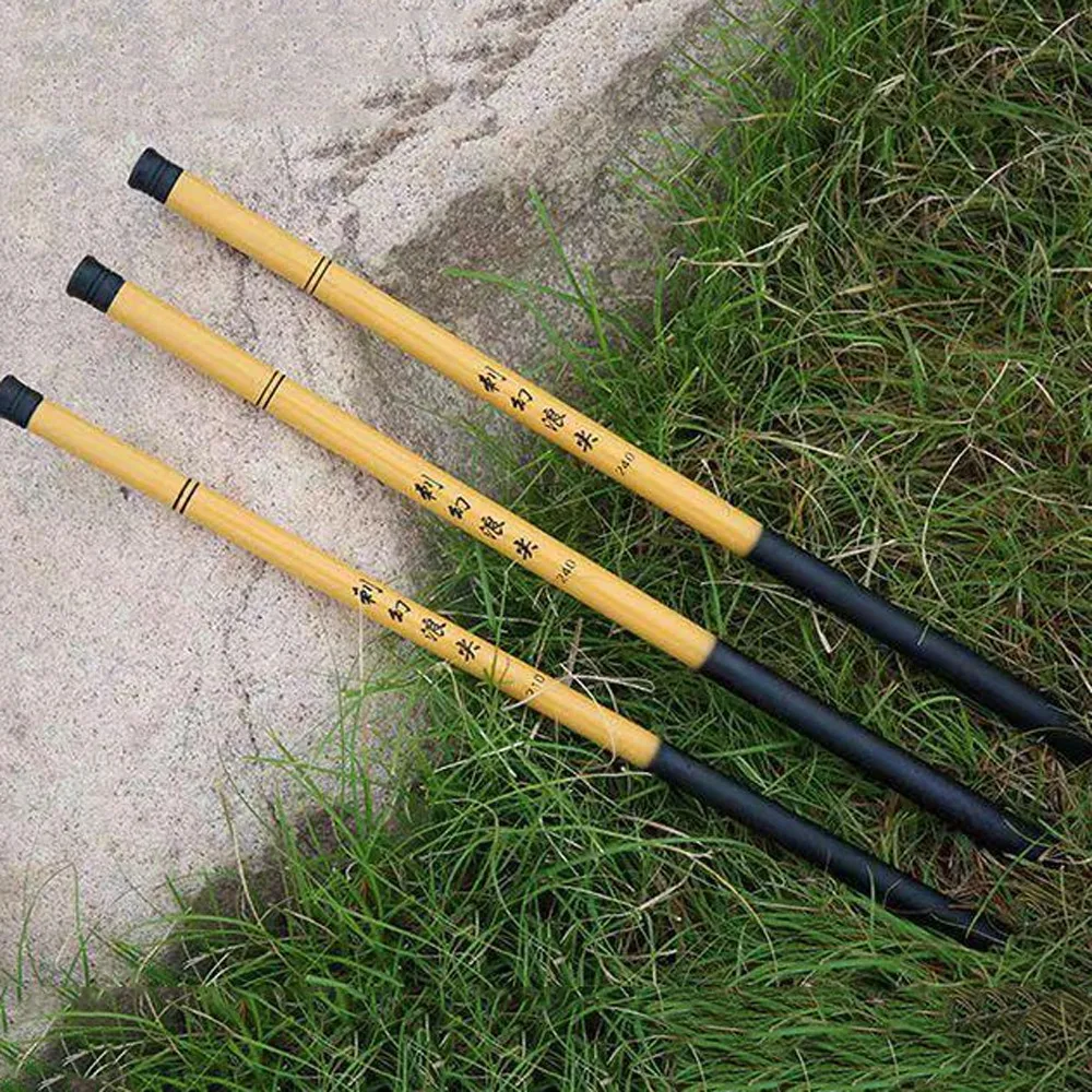 40 سنتيمتر تخزين تلسكوبي الصيد رود 1.8 متر-3.6 متر طول رقيقة قصبة صيد خشبية صغيرة الترا قصيرة خفيفة الصيد القطب اليد #4
