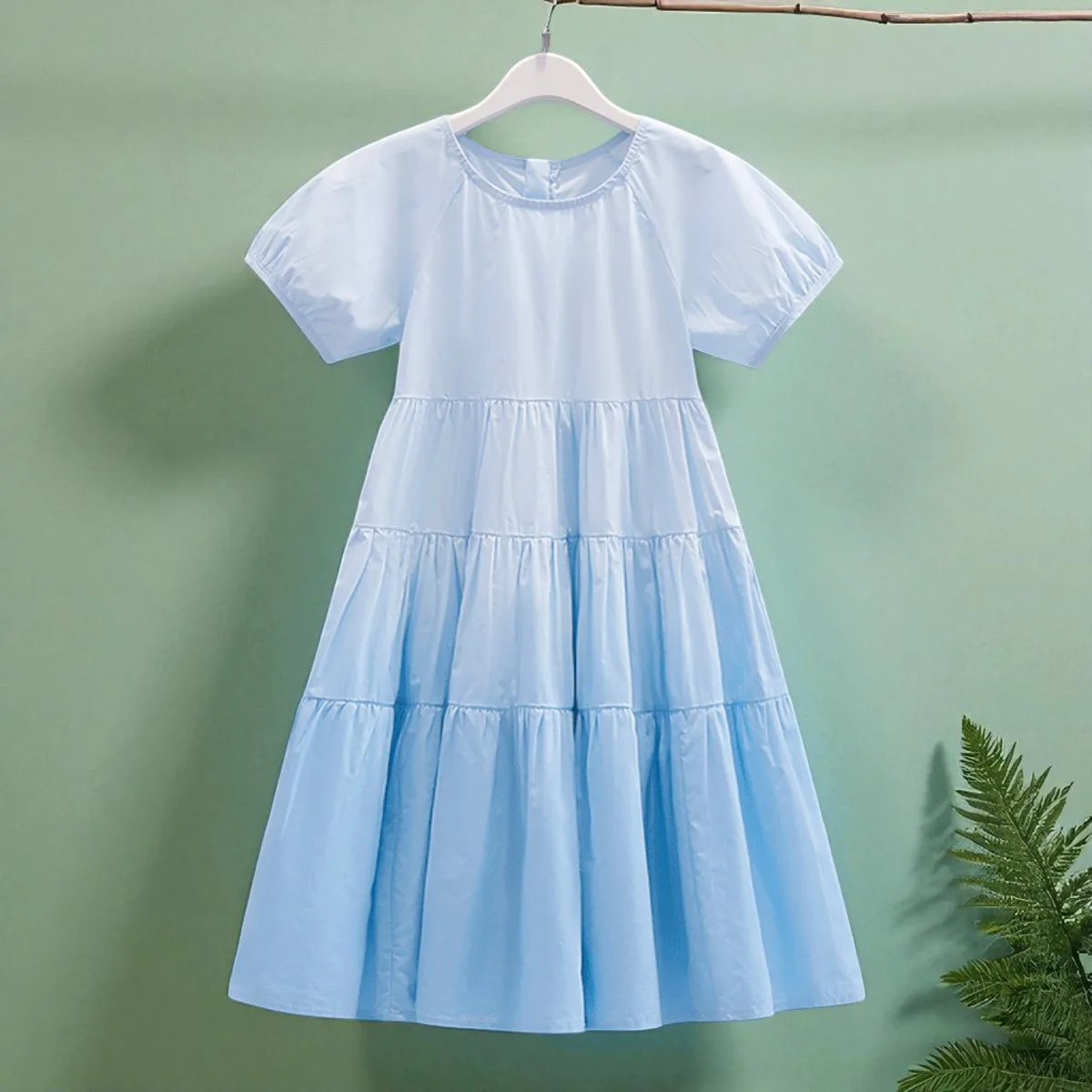 Summer Kids White Dresses for Girls Clothes Teenagers Preppy School Short Sleeve Party Dress Baby Children Costume 8 10 12 Years