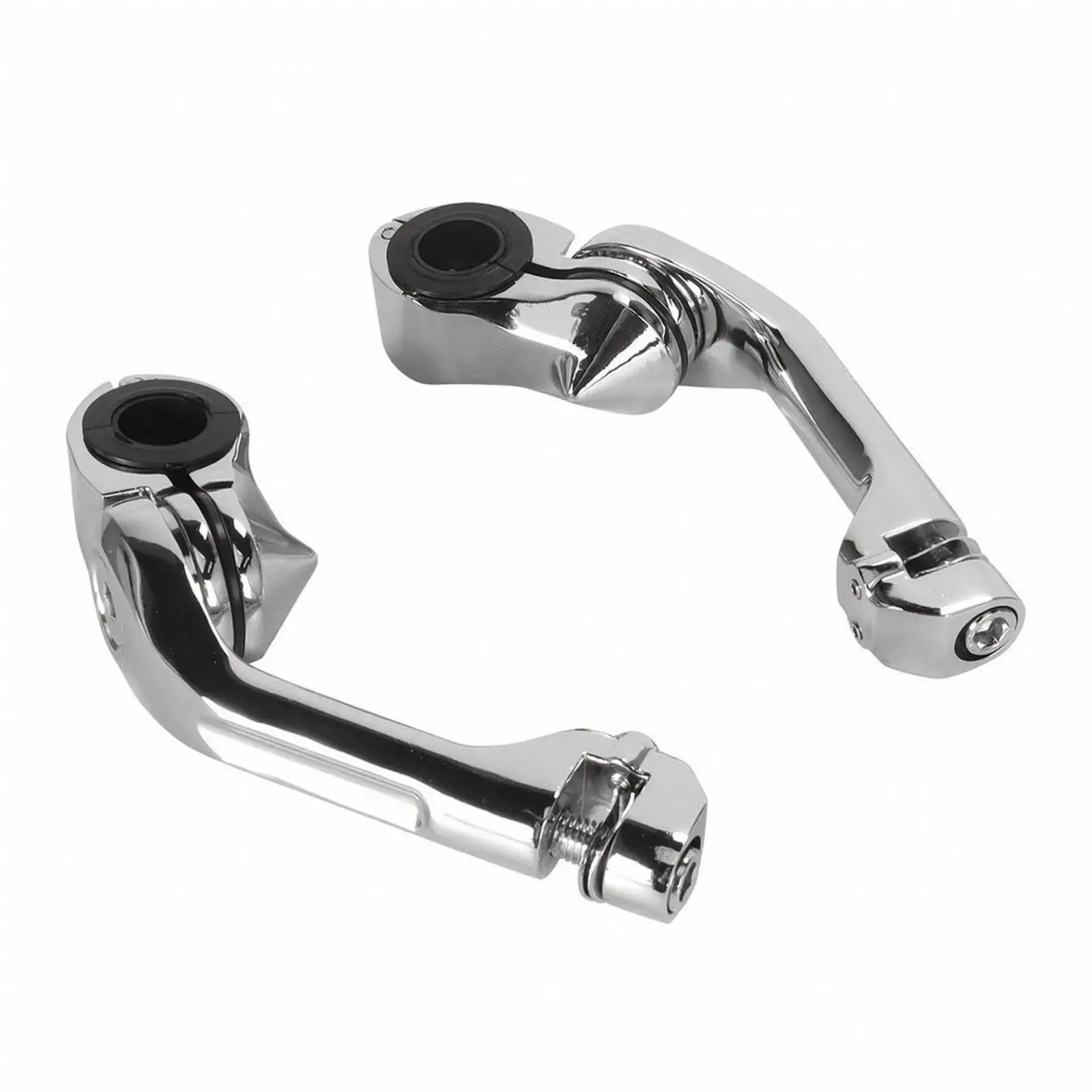 Motorcycle Footrest Bracket Forward Foot Hold Mount Aluminum Chrome for Fatbike Cruiser Bike Extended Legroom