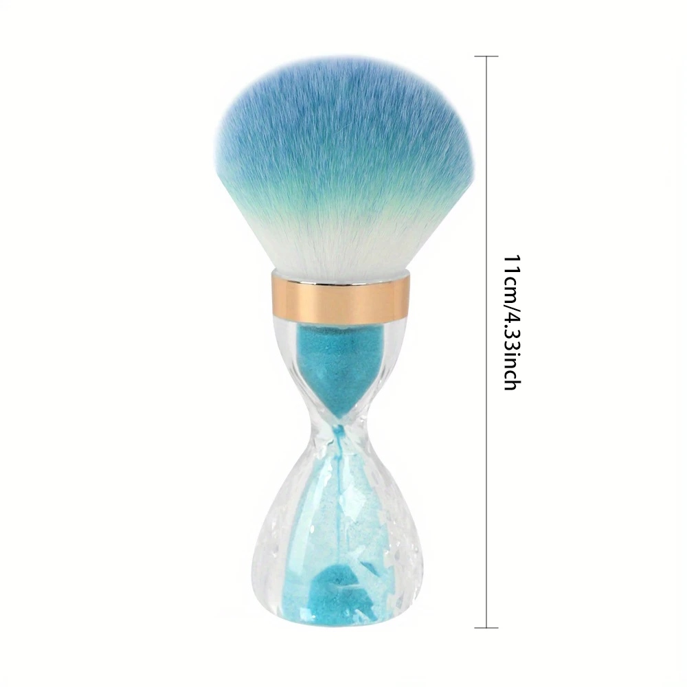 مسمار الفن فرشاة الغبار للأظافر الساعة الرملية مقبض مسحوق إزالة تنظيف لينة فرشاة الأظافر ل مانيكير هلام مسمار الملحقات أداة #2