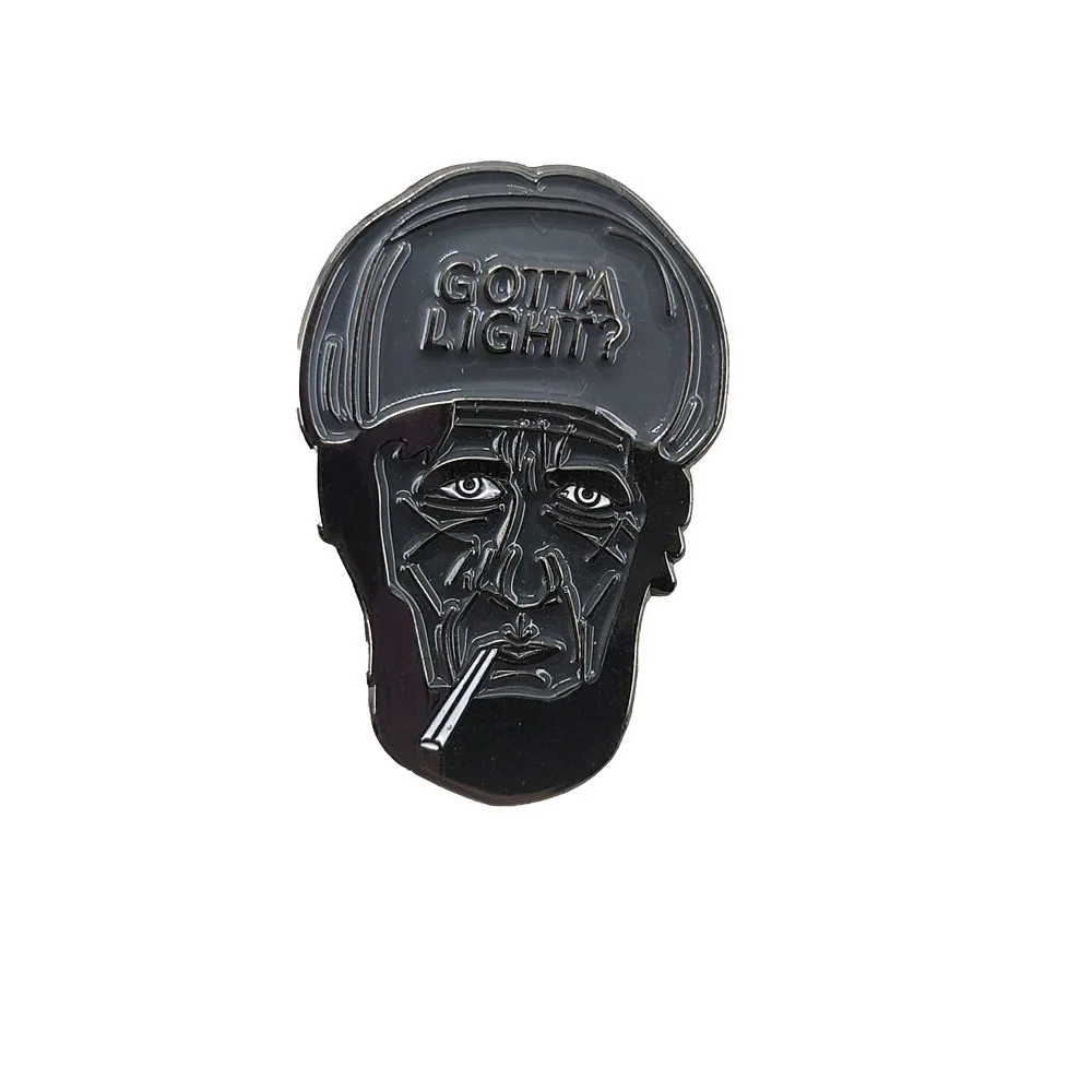Retro Forest Worker Enamel Brooch Creepy Dark Style Character Pin Clothing Hat Decorative Metal Badge Punk Accessories