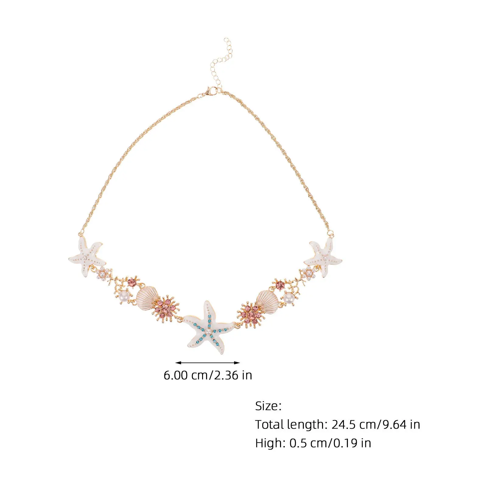 Stunning Bohemian Sea Star Shell Necklace for Women Ocean Inspired Beach Party Jewelry Elegant Summer Necklace Holiday Beach