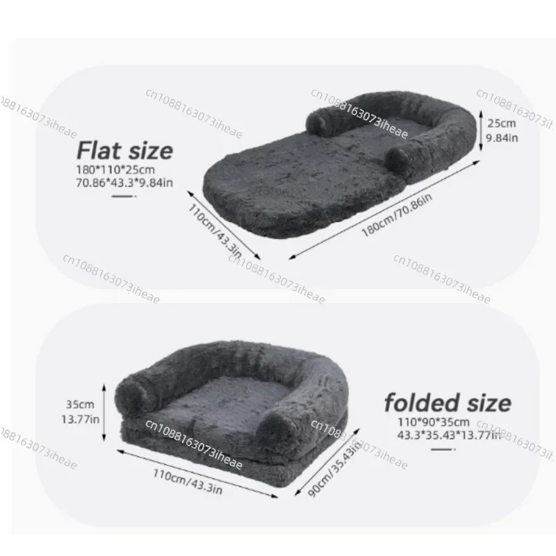 Pet sofa autumn and winter warm dog bed removable and washable large dog pet cushion cat sofa human pet shared cat nest