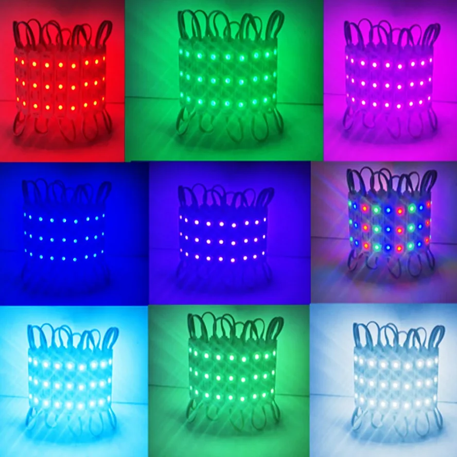 20PCS 12V WS2811 RGB LED Modules Light Waterproof IP65 Full Color Advertisement Lamp Shop Signboard Letter Light-box Decoration image 4