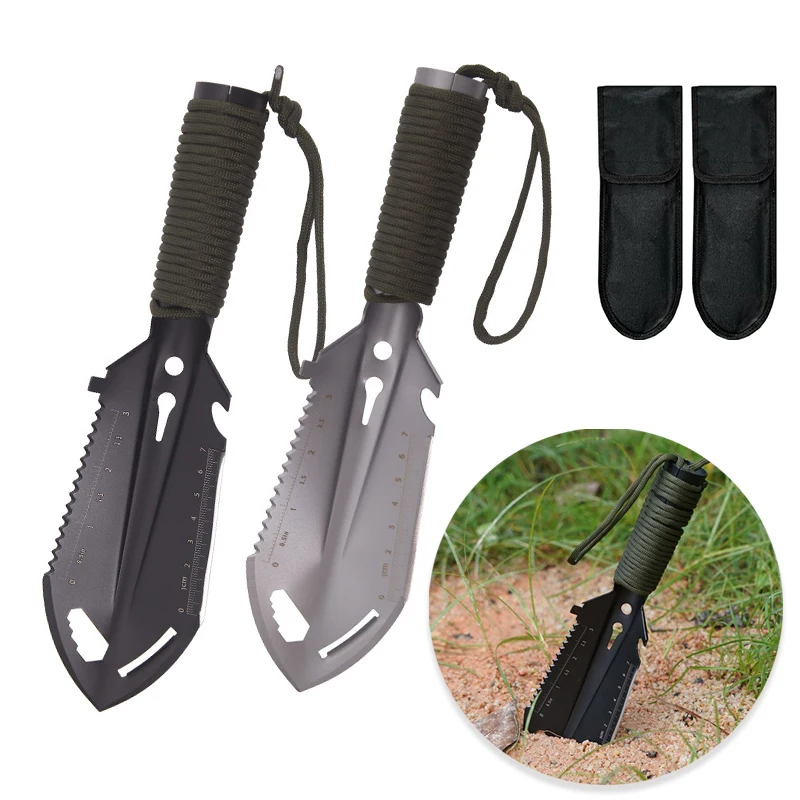 مجرفة المشي لمسافات طويلة على الظهر، مجرفة مهندس متعددة الوظائف، مجرفة التخييم، للأماكن الخارجية، الحفر، البستنة، البقاء على قيد الحياة.