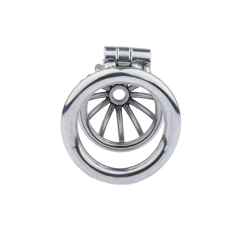 Cinturón de castidad masculino de metal CB Lock Cinturón de castidad con catéter de silicona y anillo para pene Jaula para pene CommerJaula para