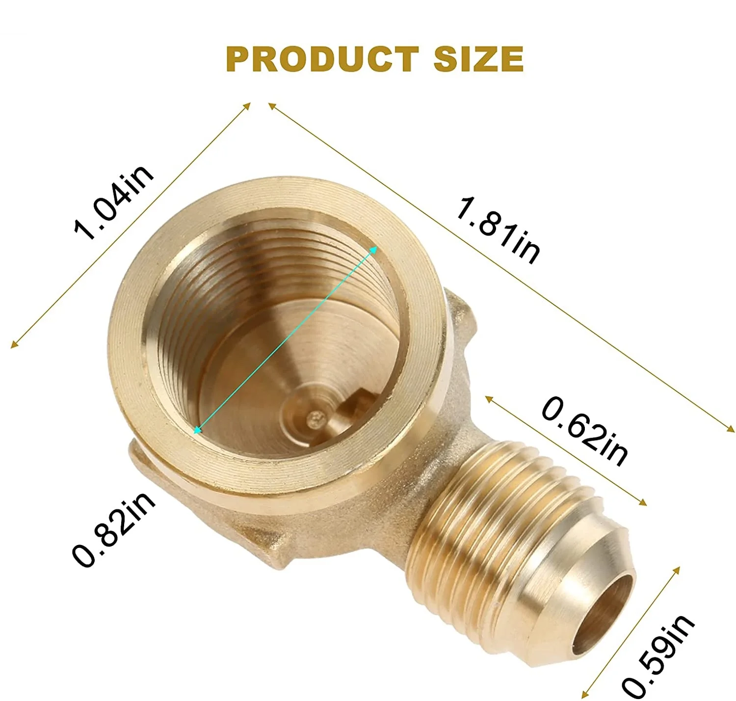 2pcs 90 Degree Elbow Connector Adapter Coupling Fittings fit for Olympian Wave Heater Fire Pit Propane Gas Connection Water Oil