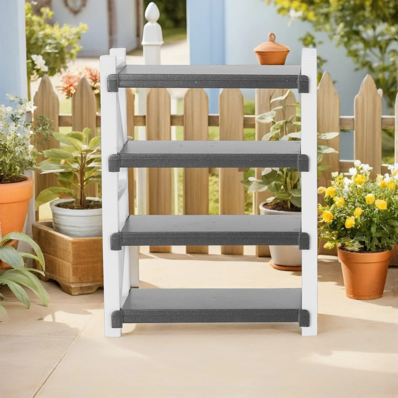 

2pcs Dollhouse Shelves Storage Rack: Miniature Plastic Organizer Tiny Bookshelf Display Accessories For Kids Trinket Shelf