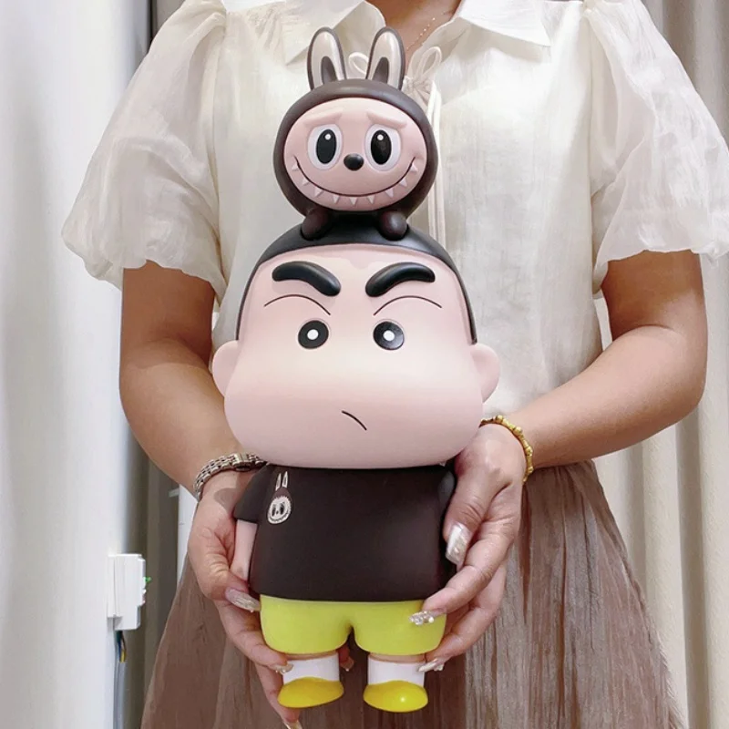 

40cm Crayon Shinchan Labubu Figure Toys Shinchan Cartoon Characters Anime Figure Decoration Collection Birthday Toys And Gift