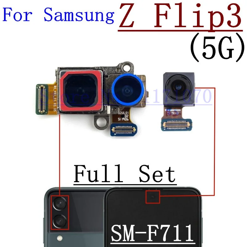 For Samsung Galaxy Z Flip Flip2 Flip3 Flip4 5G Rear Facing Selfie Big Back Main Camera Module Ribbon Flex Cable Parts