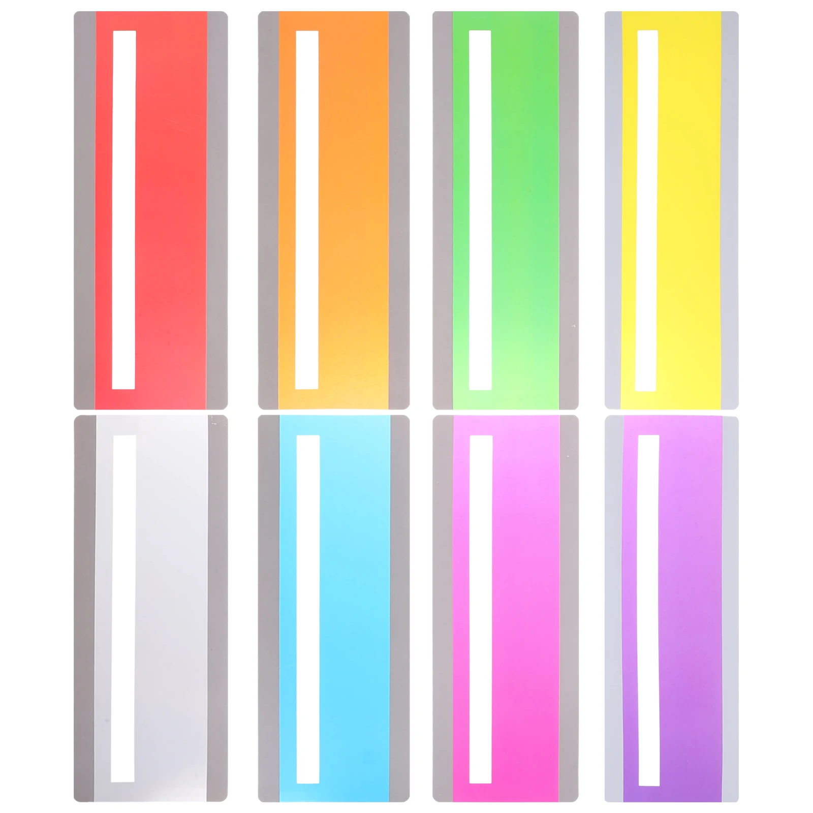 

8pcs Reading Guide Strips Lightweight PET Bookmark Strip Improve Efficiency Student Supplies Colored Tracking Rulers Bookmarks