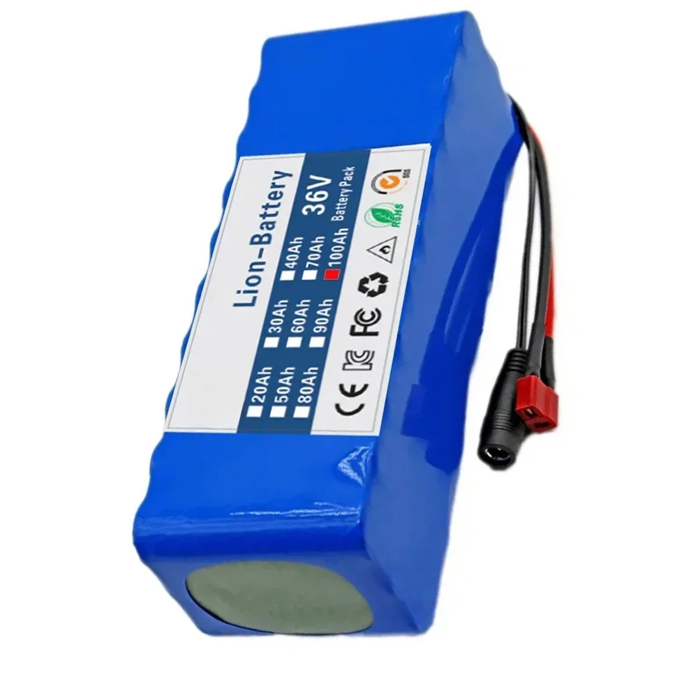 Paquete de Batería portátil iones de litio36V100Ah18650 10S3 paquete Batería de iones litio battería repuesto con BMS