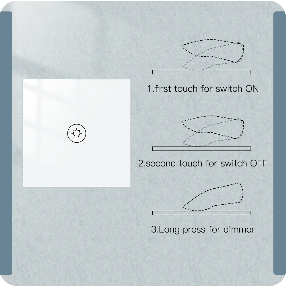 Moes Tuya Multi-Gang Smart Light Dimmer Switch WiFi APP Remote Control Timer Control Voice Control Work Smart Life Tuya APP view 6