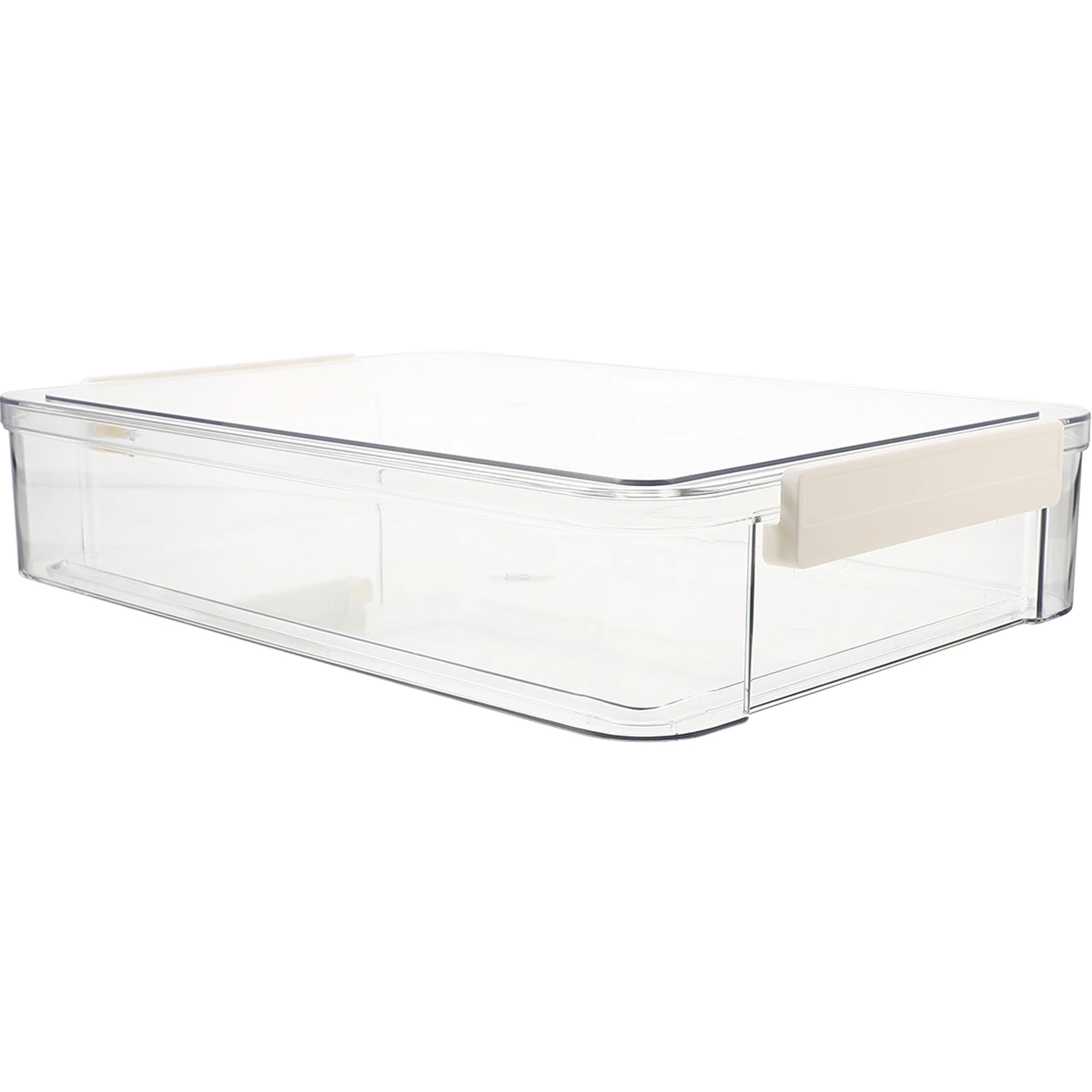

A4 Transparent Document Storage Box Clear Plastic File Organizer Stackable Office Storage Container Large Capacity