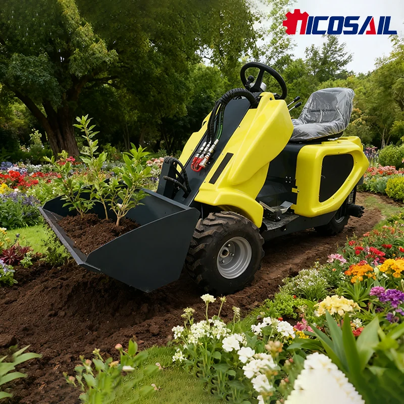 

1.5 Ton Mini Three-wheel Skid Steer Loader - EPA Compliant Great for Animal Husbandry Construction & Farm EUR5 Certified