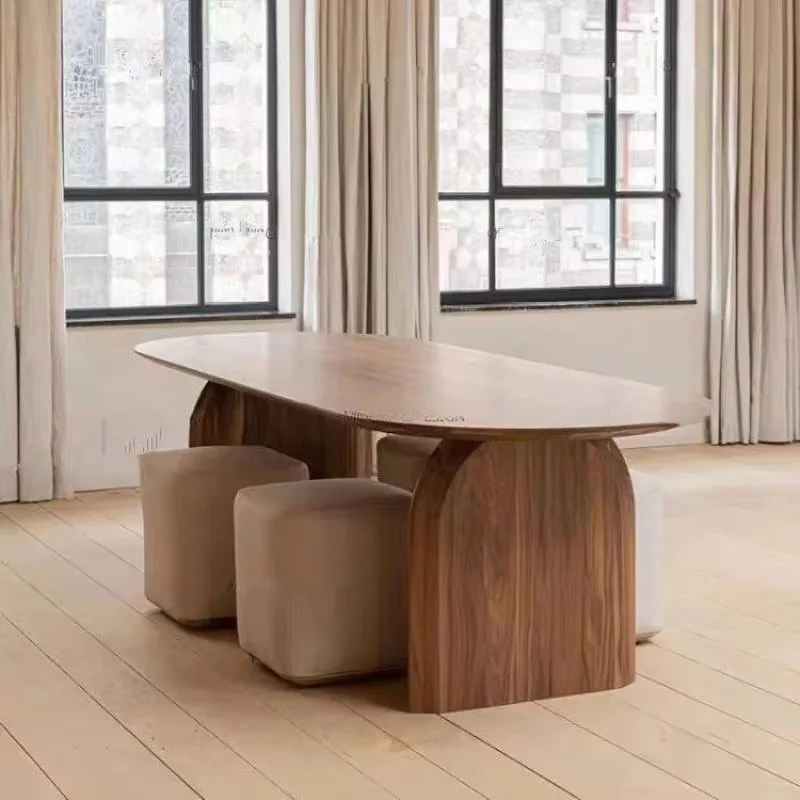 

Event Design Oval Dining Tables Reading Study Wooden Living Room Dining Tables Luxury Breakfast Esszimmertisch Furniture Home