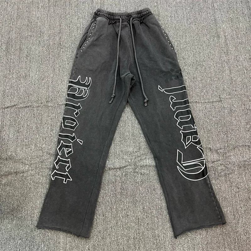 

Project Capri Pants European And American Style Rivet Sports Casual Pants
