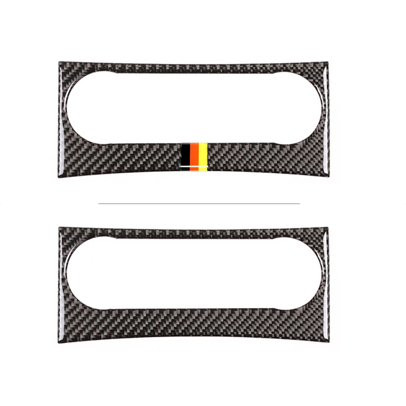 For Mercedes Benz C Class W204 2010 2011 2012 2013 Carbon Fiber Car Air Condition Panel Audio Control Frame Cover Sticker Trim