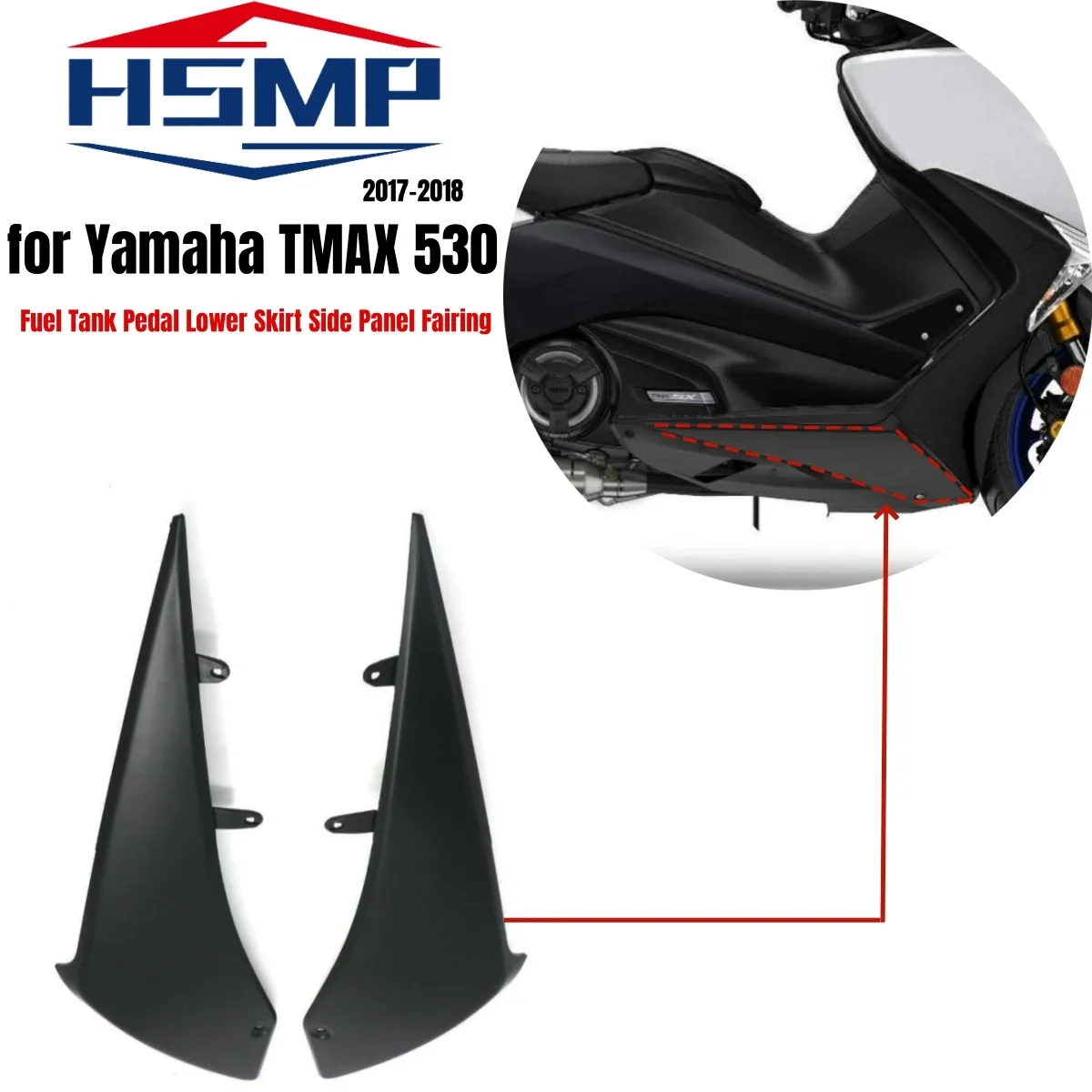 

Для Yamaha TMAX 530 tmax 530 2017 2018, аксессуары для мотоциклов, педаль топливного бака, нижняя юбка, обтекатель боковой панели