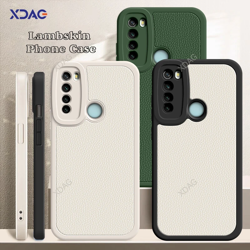 

Camera Protection Phone Cover for Xiaomi Redmi Note8 Note 8 Pro Litchi Peel Pattern Leather Lamb Skin Shockproof Funda Soft Case