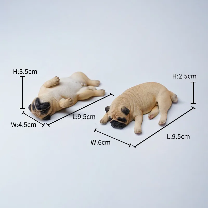 

JXK085 1/6 Scale Simulation Resin Mini Cute Dog Model Sleeping Brother Puppy for 12inch Action Figures Scene Ornaments