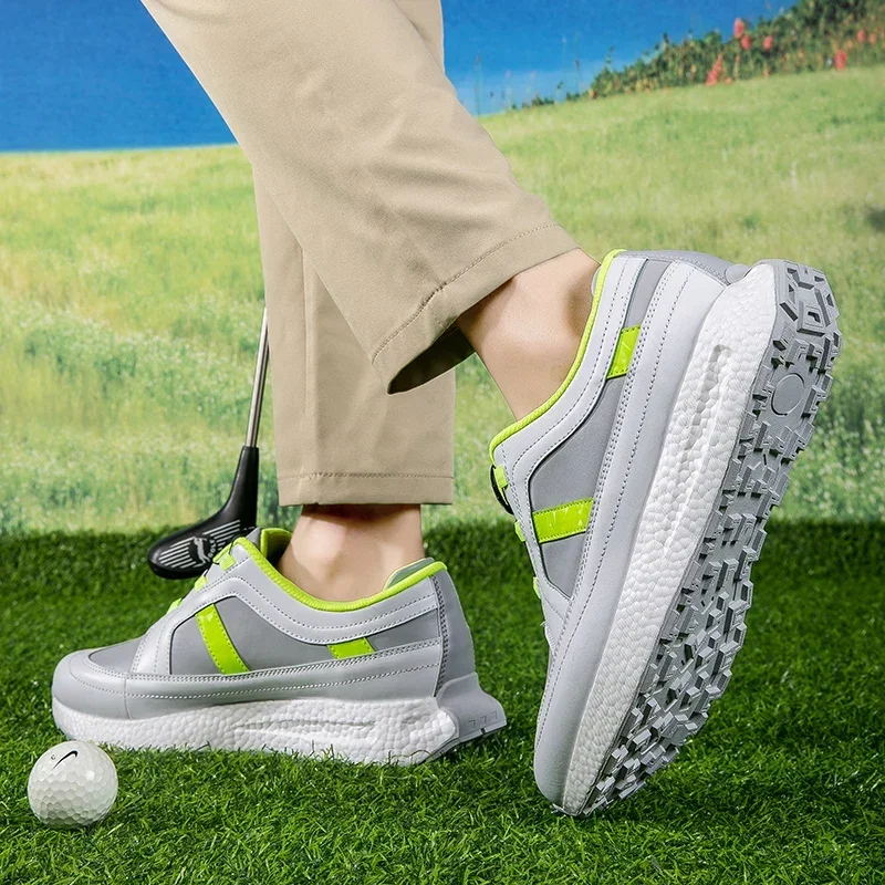 

Non-slip Sports Golf Men Sneakers Comfortable Outdoor Golf Training Shoes High Quality Men's Leather Golf Shoes Waterproof