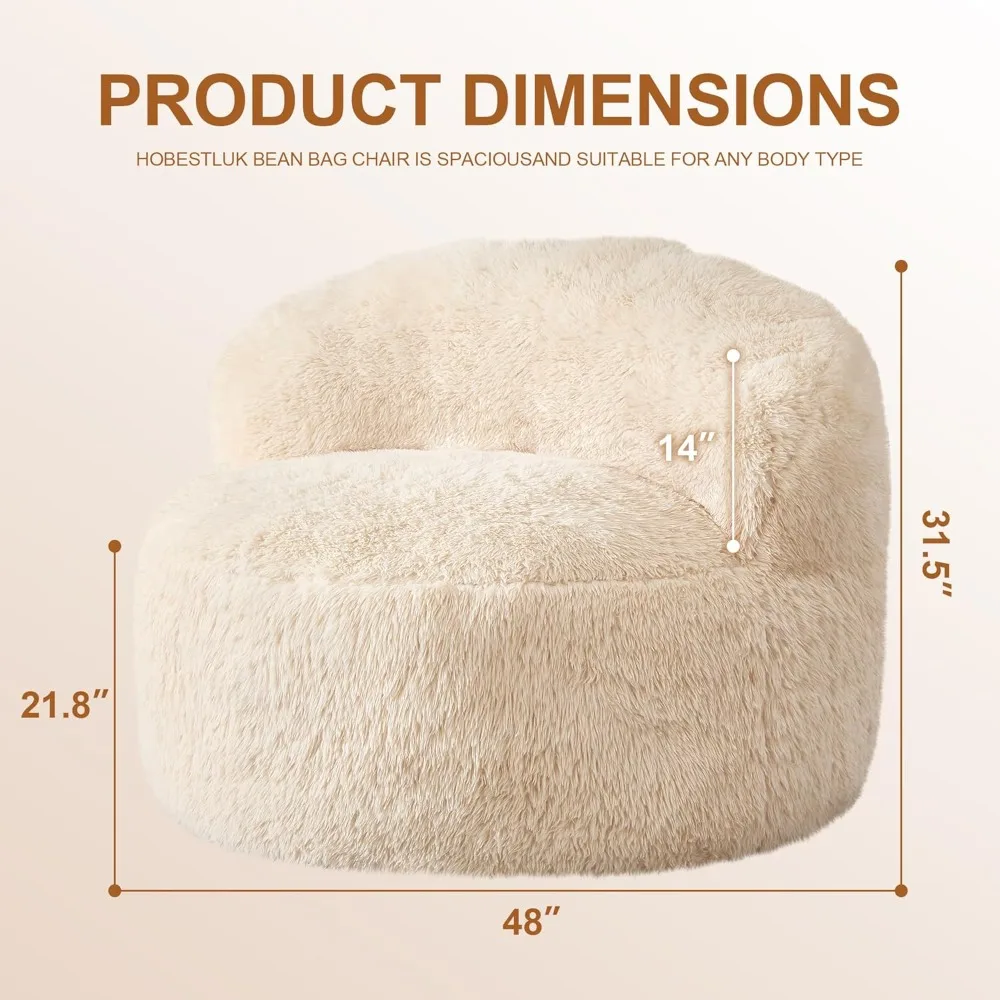 كرسي بين باج كبير للبالغين مع حشوة إسفنجية - أكياس كبيرة ومريحة للاسترخاء والترفيه