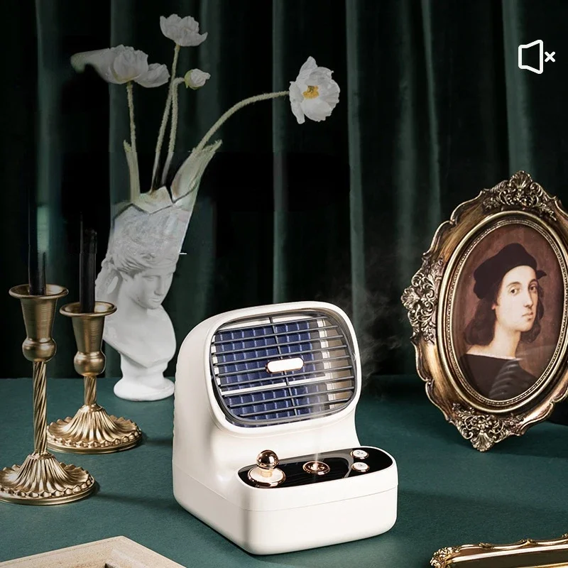 ฤดูร้อนใหม่ Usb แบบพกพาขนาดเล็กแบบพกพาพัดลมไฟฟ้าพัดลมเครื่องใช้ในบ้านคอนโซลเกม Retro มินิสเปรย์น้ำพัดลมระบายความร้อน