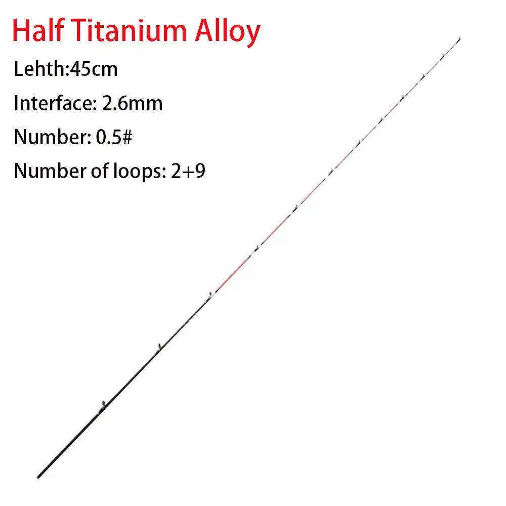 تجديد استبدال الصيد رود تلميح 45/55/60 سنتيمتر قارب/طوف قضيب تلميح الغيار لينة الذيل نصف/جميع سبائك التيتانيوم إصلاح أجزاء
