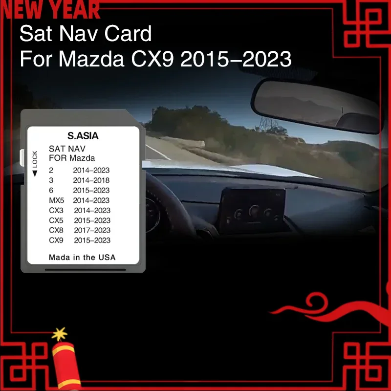 

Suitable for Mazda CX9 from 2015 to 2023 Navigation SD Card Maps for South Asia Update Maps Indonesia Malaysia Philippines