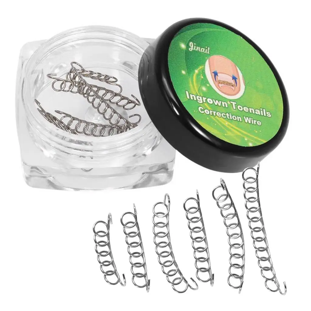 12 peças correção de unhas encravadas correção de unhas fio de aço inoxidável