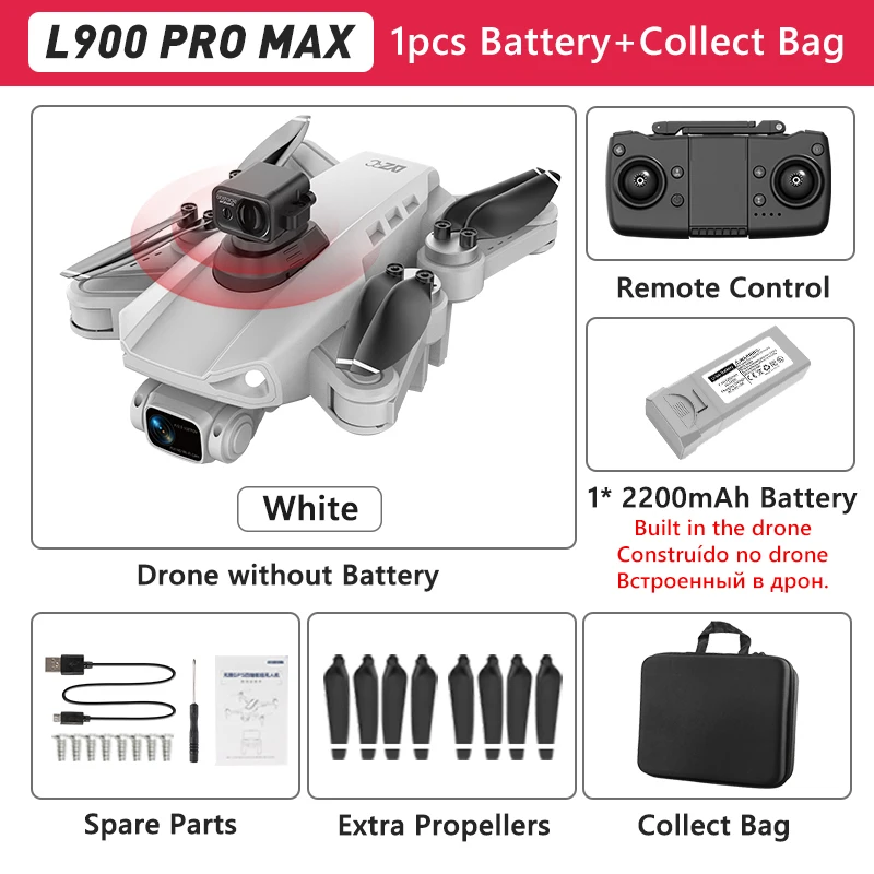 LYZRC L900 PRO 4K Professional HD Dual Camera GPS Drone 5G WIFI Brushless Motor FPV Quadcopter Foldable Aerial Photography Drone
