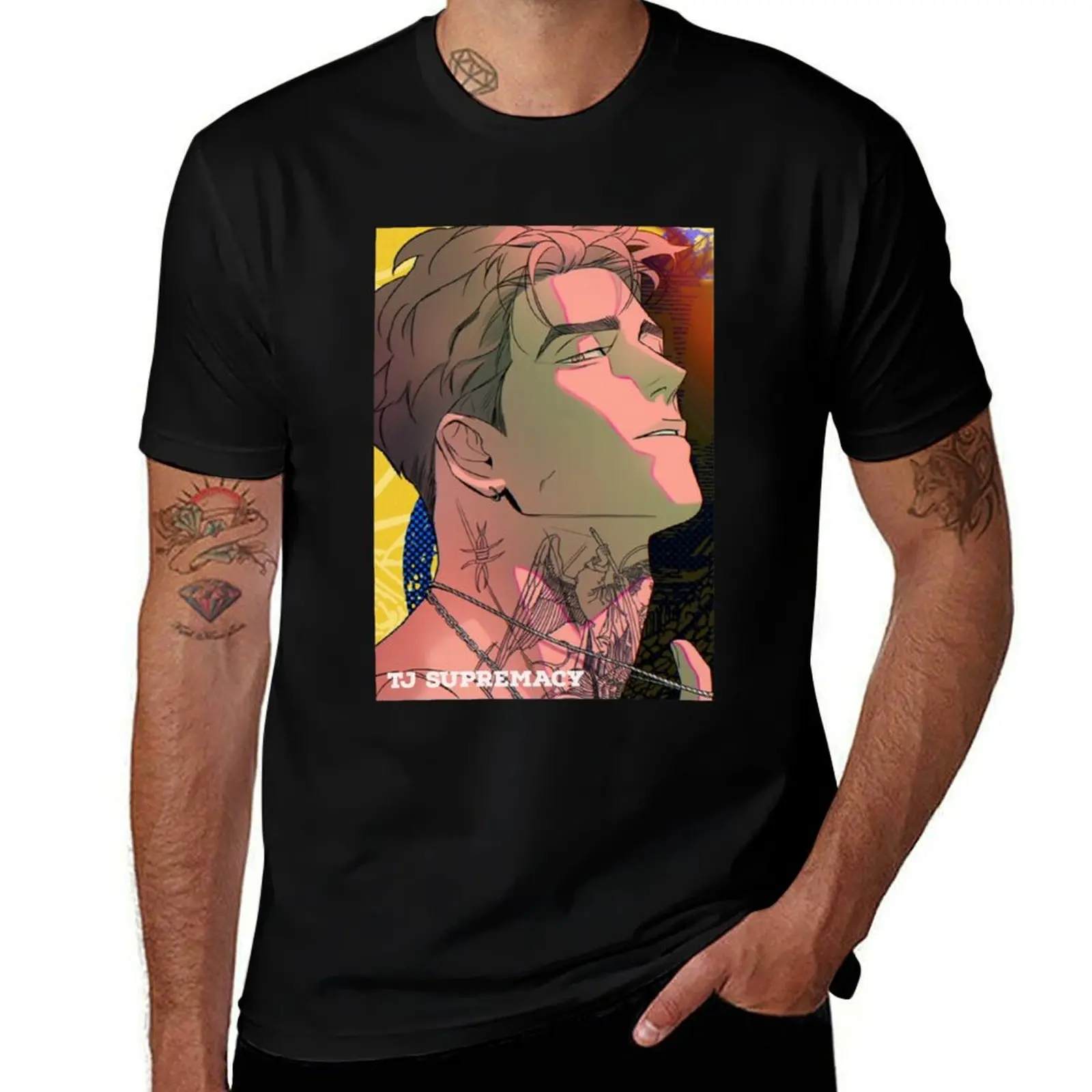 

TJ Taejoon Wet sand T-Shirt t shirts for man slim fit anime tshirt cotton t shirts high quality T-shirt