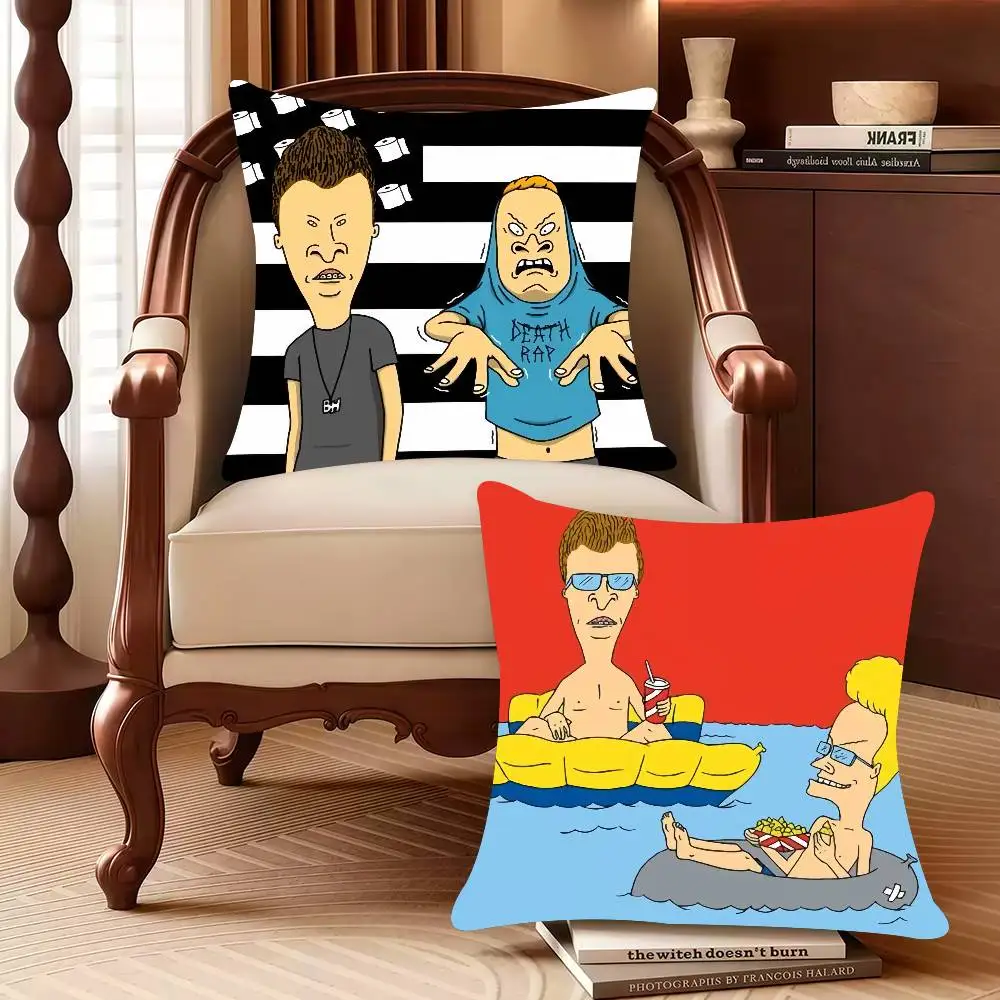 B-Beavis Cartoon and B-ButtheadS Pillow Case Decor Protective Covers Comfortable soft for Sofa Living Room Home office