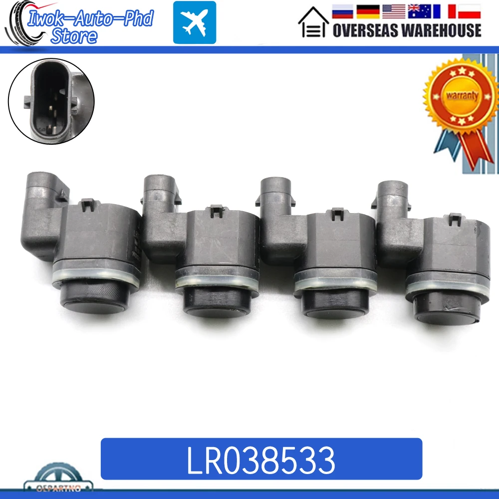 4PCS LR038533 NEW PDC Parking Sensor Fit For Jaguar F-Type XF XFR XFR-S XJ XKR  XKR-S Land Rover LR4 Range Rover Evoque Sport