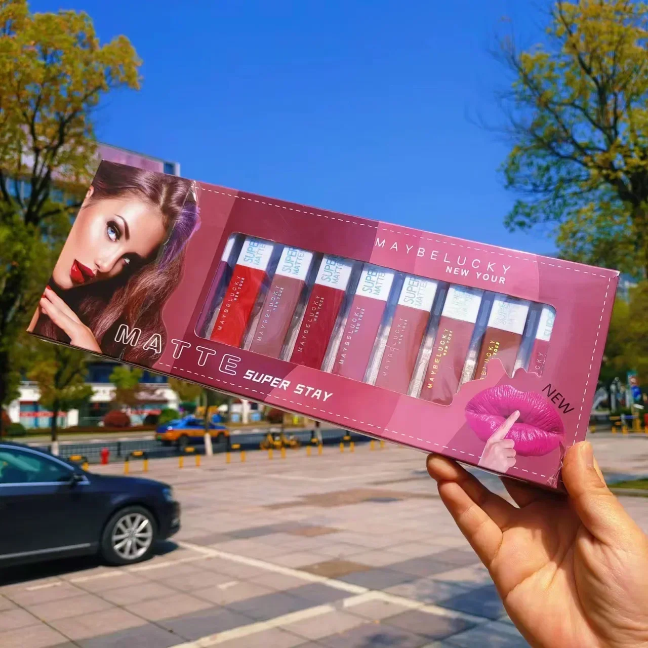 12 Colors Set Long Lasting Waterproof Non-Stick Lipstick Women Lips Makeup Wholesale